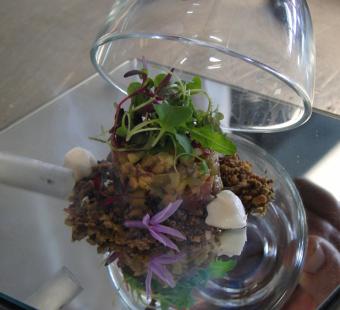 La tapa Tartar de Aceituna Aloreña, ganadora del I Concurso de cocina La Aloreña en la Tapa